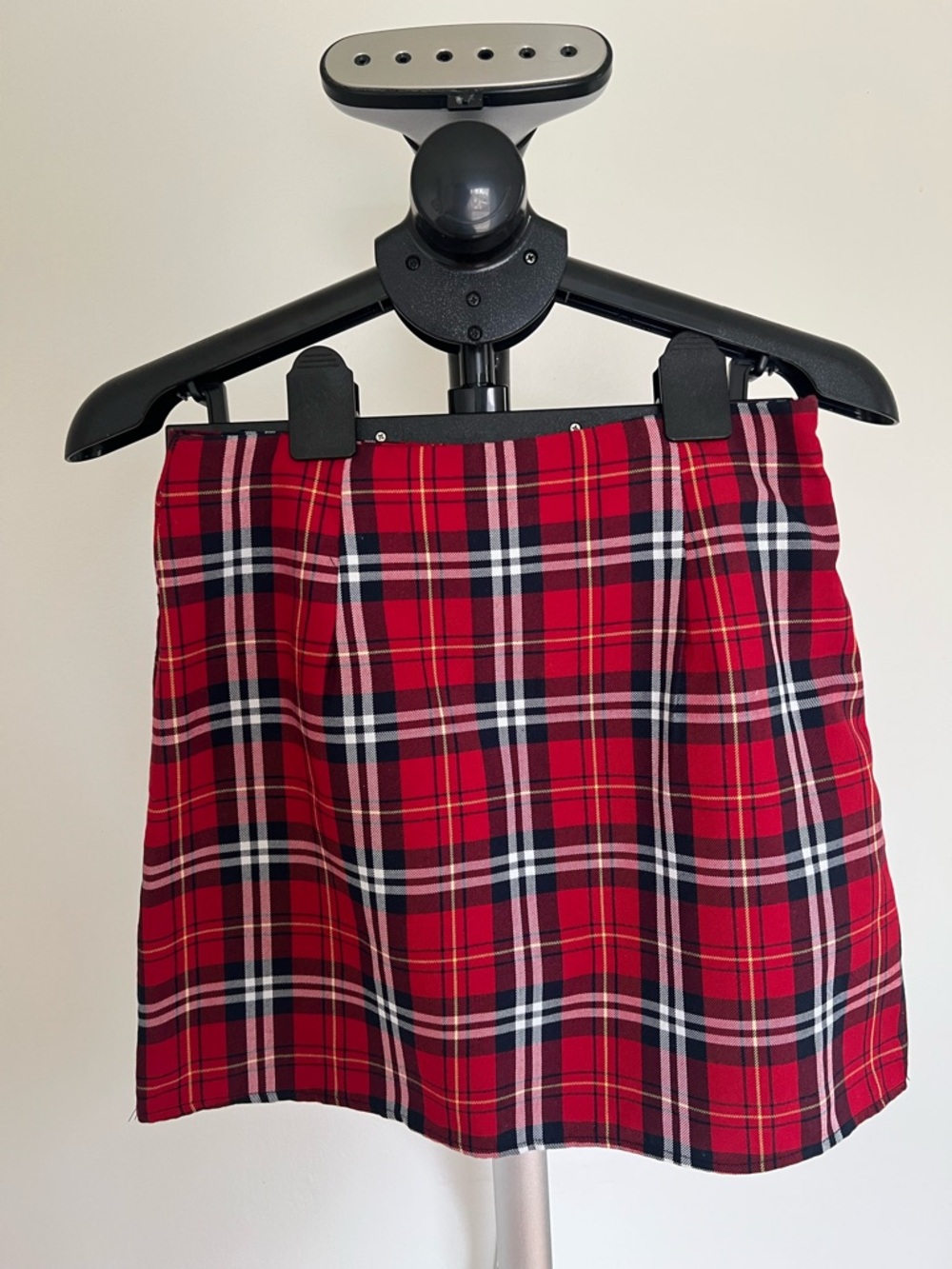 Red Plaid Mini Skirt - Classic Tartan Style